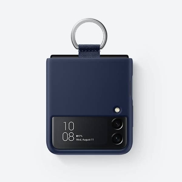 کاور سیلیکونی با حلقه نگه دارنده گوشی سامسونگ Galaxy Z Flip3 5G